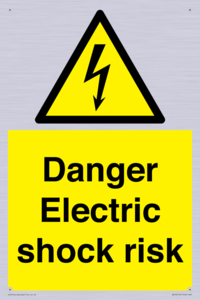 Danger Electric shock risk